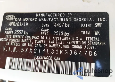 5XXGT4L31KG364786
